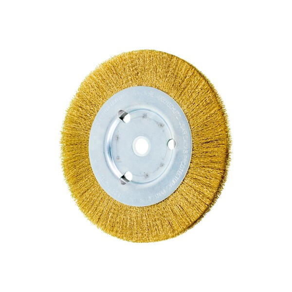 Pferd 6" Crimped Wire Wheel Narrow Face .008 Brass Wire, 5/81/2 A